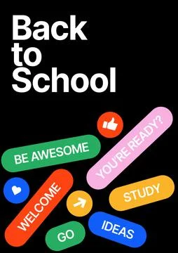 Design layout template for Back to school. Illustrazione stock