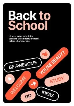 Design layout template for Back to school. Stock Illustration