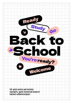 Design layout template for Back to school. Stock Illustration