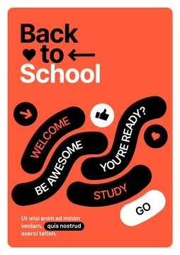 Design layout template for Back to school. Stock Illustration