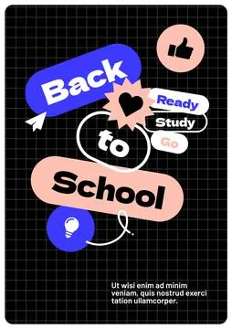 Design layout template for Back to school. Stock Illustration