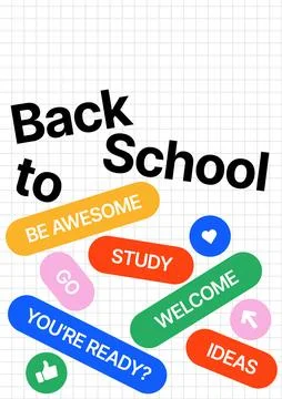 Design layout template for Back to school. Stock Illustration