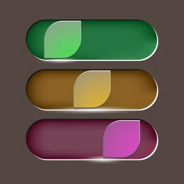 Design leaves button on brown background Illustrazione stock