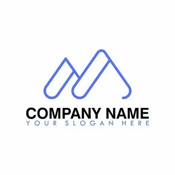 Design the letter M with a unique shape. Stock Illustration