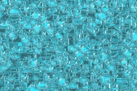 Design light blue computer crystalline pattern digital graphics background or Stock Illustration