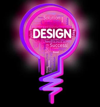  Design Lightbulb Representing Layout Plan And Develop Stock Illustration