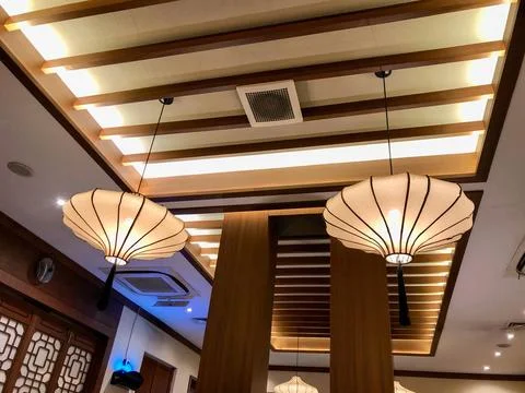 Design of the lights on the ceiling Stock Photos