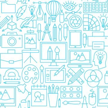 Design Line Seamless Pattern Stock Illustration