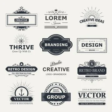 Design logo and monograms Stock Illustration