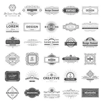 Design logo and monograms Stock Illustration