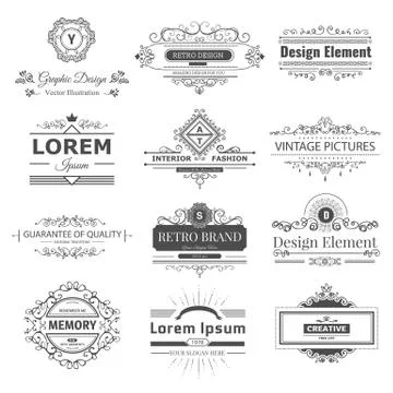 Design logo and monograms Stock Illustration