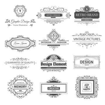 Design logo and monograms Stock Illustration