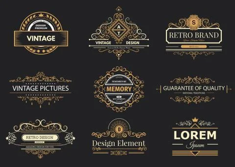 Design logo and monograms Stock Illustration