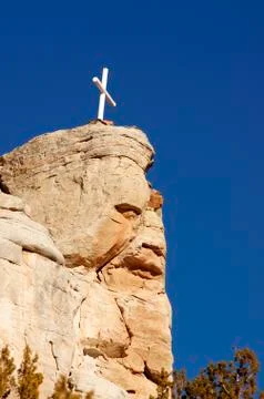 Design logo pattern exhibit artwork cross demon Stock Photos