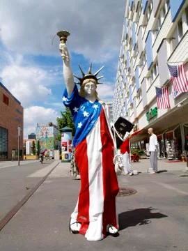 Design logo pattern sculpture statue liberty in Stock Photos