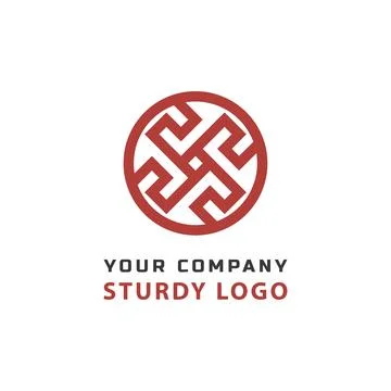Design logo vector illustration. Abstract sturdy logo concept Stock Illustration