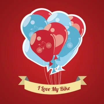 Design love of cycling Stock Illustration