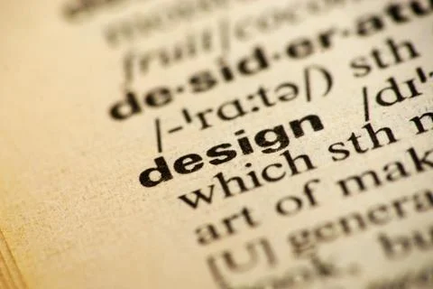 Design meaning in dictionary Stock Photos