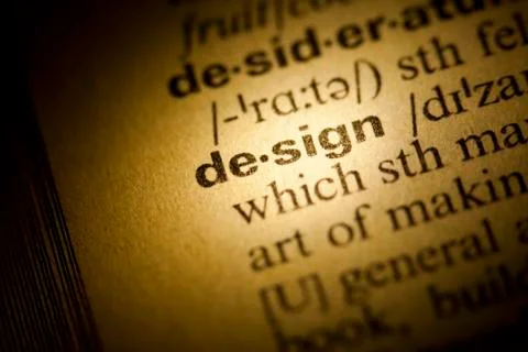 Design meaning in dictionary Stock Photos