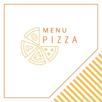 Design menu. Pizza. Stock Illustration