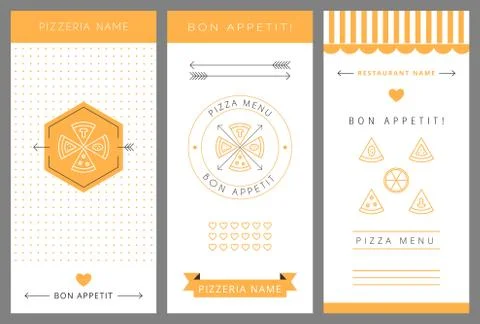 Design menu. Pizza. Stock Illustration