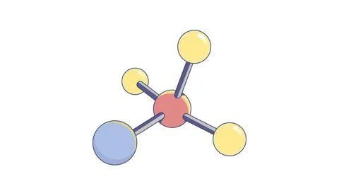 Design molecule element. Abstract water molecule vector . Stock Illustration