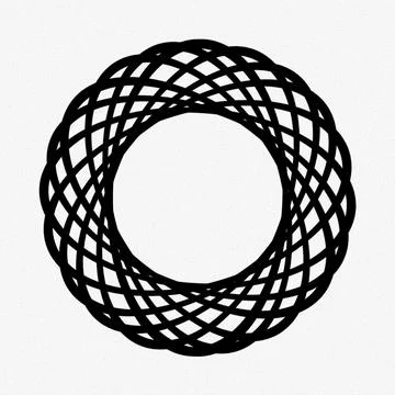 Design monochrome circle element Illustration