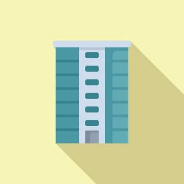 Design multistory building icon flat vector. Area city plan Ilustración de archivo