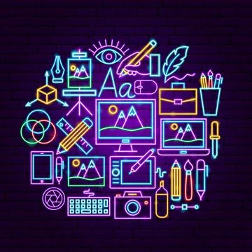 Design Neon Concept Stock-Illustration