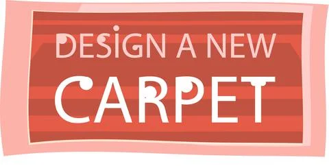 Design a new carpet flat vector banner, isolated on white background. Rug top Stock Illustration
