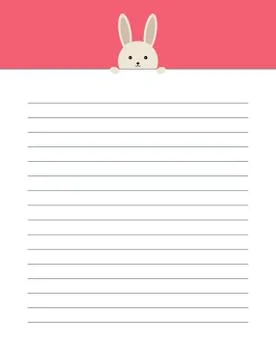 Design notebook vector format. Banner with bunnies Stock Illustration