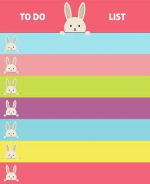 Design notebook vector format. Banner with bunnies Stock Illustration