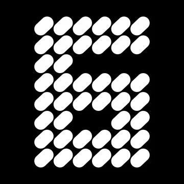 Design number 6. Made from a composition of natural stone or spots. Stock Illustration