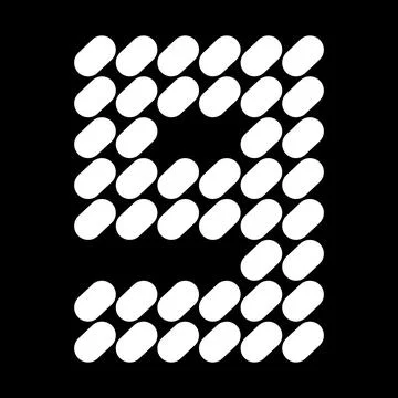 Design number 9. Made from a composition of natural stone or spots. Stock Illustration