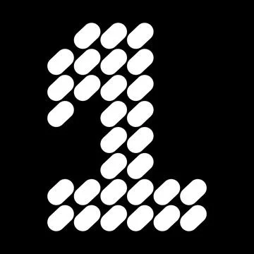 Design number One. Made from a composition of natural stone or spots. Stock Illustration