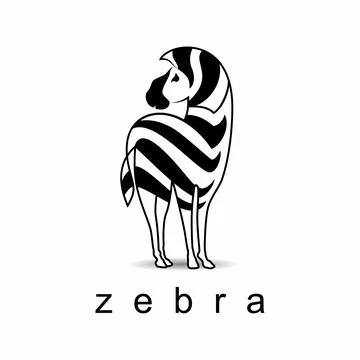 Design or vector that have a zebra shape abstract concept. Illustrazione stock