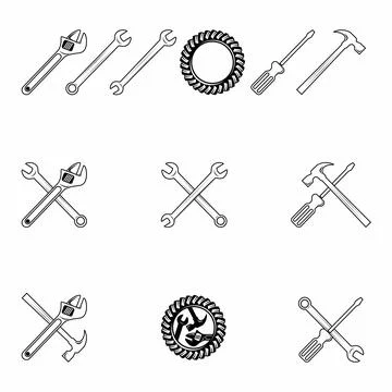 Design or vector shaped mechanical equipment that. Stock Illustration