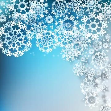 Design of overlapping snowflakes. EPS 10 Stock Illustration