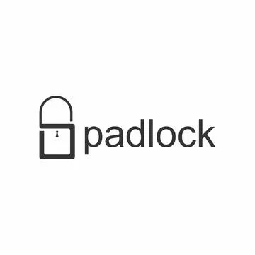 The design of the padlock key shape also looks like the letter S or number 5. Stock Illustration