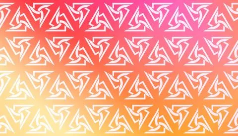 Design Pattern With Abstract Modern Ornament. Triangles Style. Gradient Backg Illustrazione stock