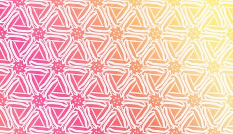 Design Pattern With Abstract Modern Ornament. Triangles Style. Gradient Backg イラスト素材