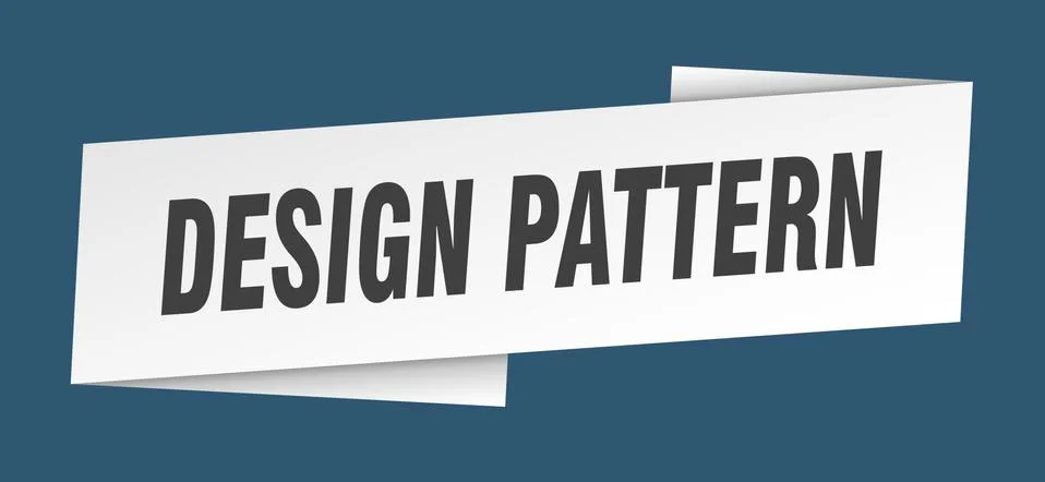 Design pattern banner template. design pattern ribbon label sign Stock Illustration