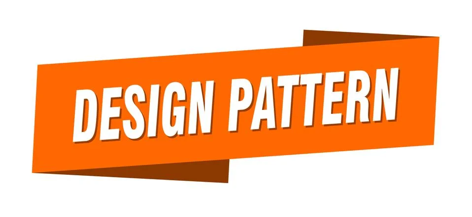 Design pattern banner template. design pattern ribbon label sign Stock Illustration