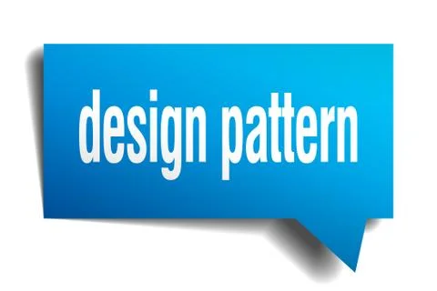 Design pattern blue 3d speech bubble Stock Illustration