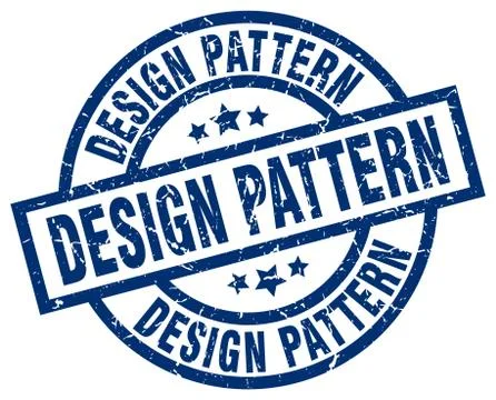 Design pattern blue round grunge stamp Stock Illustration