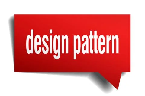 Design pattern red 3d speech bubble Stock Illustration