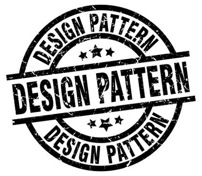 Design pattern round grunge black stamp Stock Illustration