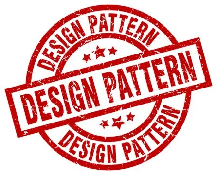 Design pattern round red grunge stamp Stock Illustration