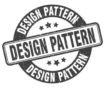 Design pattern stamp. design pattern label. round grunge sign Stock Illustration