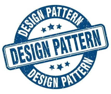 Design pattern stamp. design pattern label. round grunge sign Stock Illustration